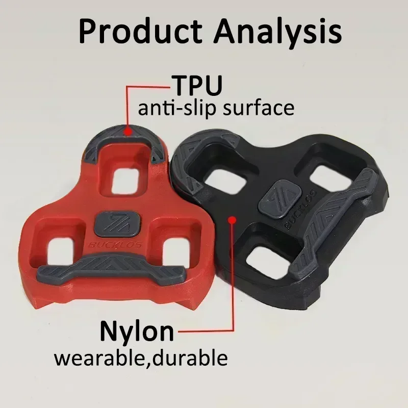 BUCKLOS for KEO Bike Cleats for LOOK KEO Road Bicycle Pedals Cleat Self-locking Cycling Shoes Cleats 0/4.5/9 Degree Pedal Clip