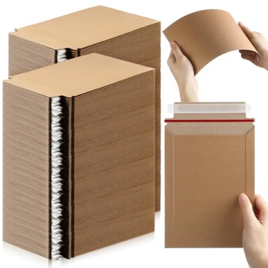 

Pieces 6x8 Rigid Photo Mailers gsm Keep Flat Cardboard Shipping Envelopes with Self Adhesive for Photos Documents Prints CDs Sm