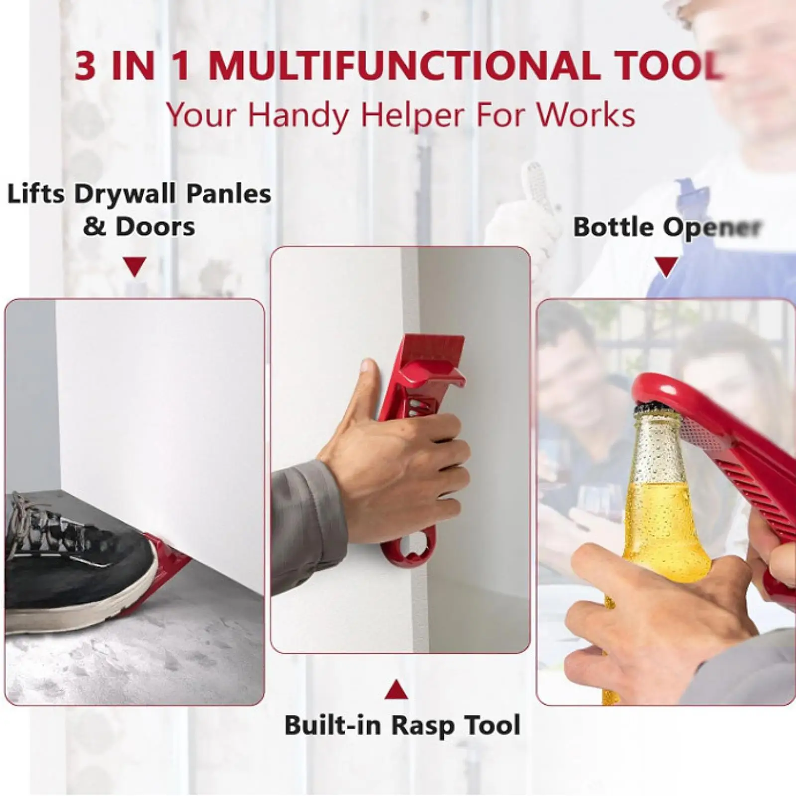 

Drywall Panel Lifter Multifunctional Lift for Wall Panels Door Installation Drywall Tool Accessories Drywall Rasp