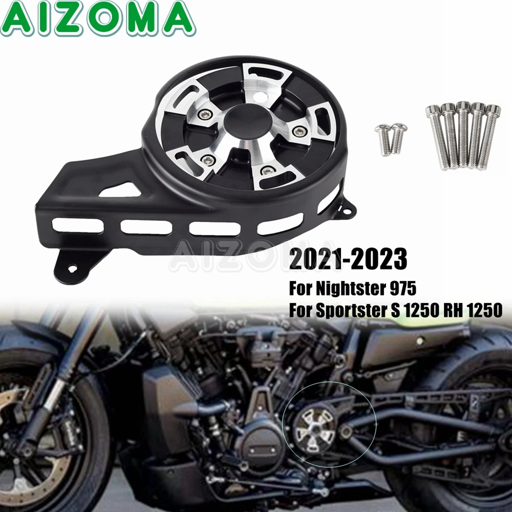 

for Harley Nightster 975 RH975 Front Drive Pulley Engine Cover for Harley Sportster S 1250 RH1250S Accessories Parts 2021-2023