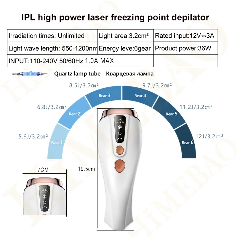Yoodragons-脱毛用レーザーデバイス,脱毛器,アイケア,6つのレバー,顔の部分の脚,ビキニライン,全身