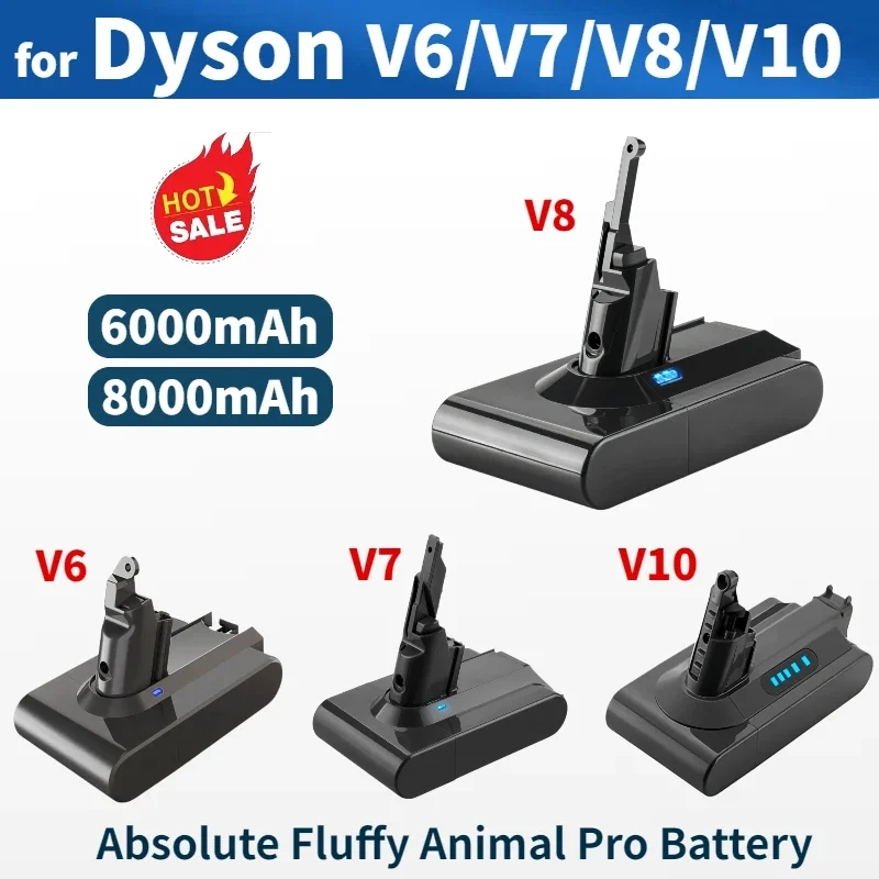 

SV07 SV09 SV10 SV12 DC62 Absolute Fluffy Animal Pro Bateria Vacuum Cleaner rechargeable Battery for Dyson V6 V7 V8 V10 Series