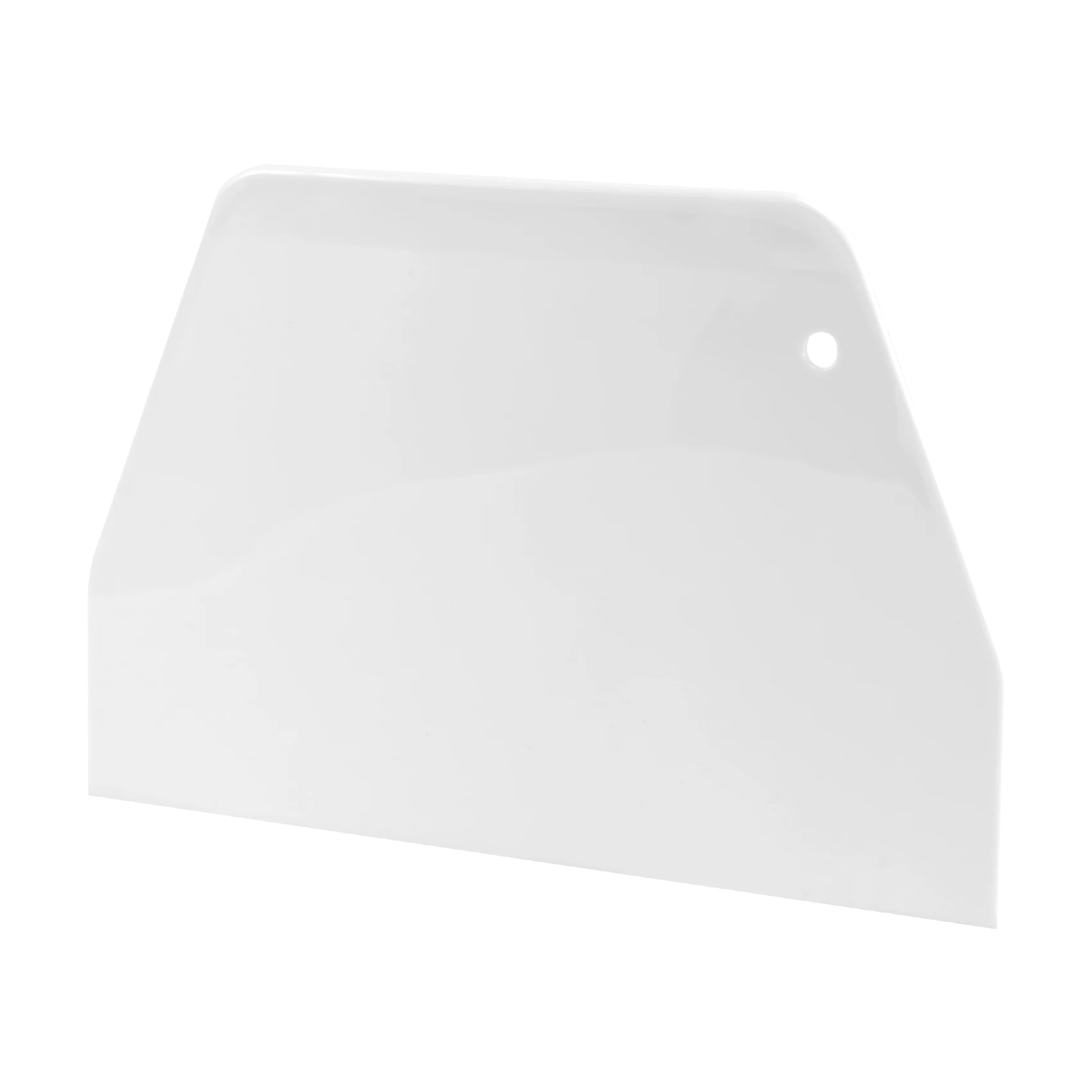 19 cm x 12.5cm düz beyaz plastik kek dekoratör hamur pasta kazıyıcı aracı