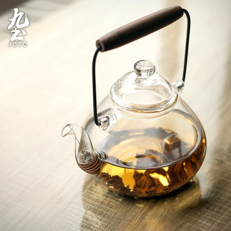 

JOTO Japanese Handmade Wooden Elegant Design Easy to Clean Handle Teapot CHR0620