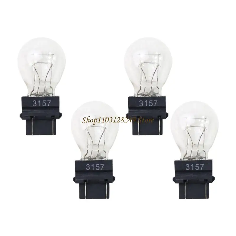 N5KD 4Pcs Car Brake Light 3156 3157 Halogen Bulbs 21W Shockproof Design 12V Light Bulb Universal For Trucks SUVs