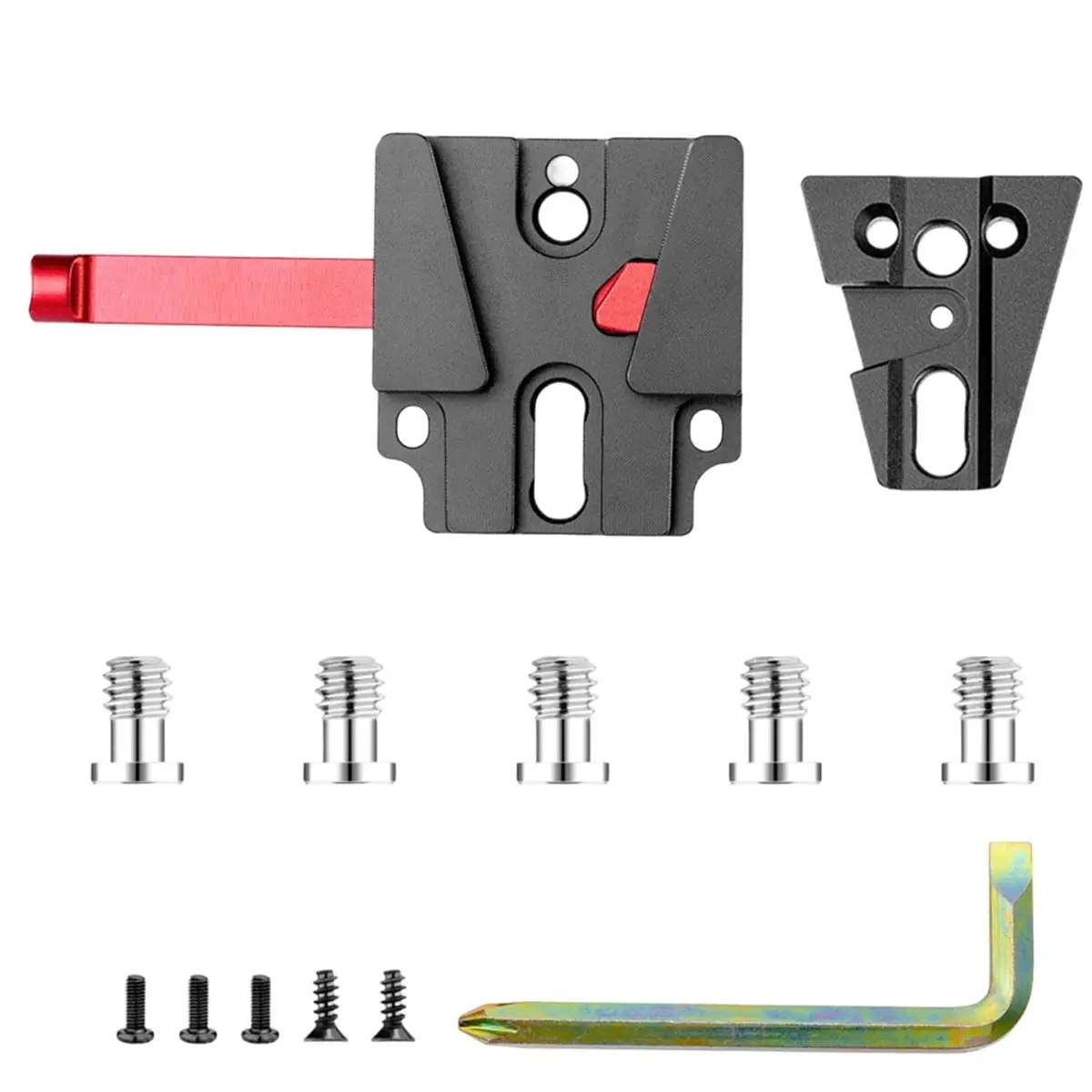 SCLS New CNC Aluminum V-Mount Base Station Quick Release Plate Arca-Type V-Lock Triangle Block Mount Plate A