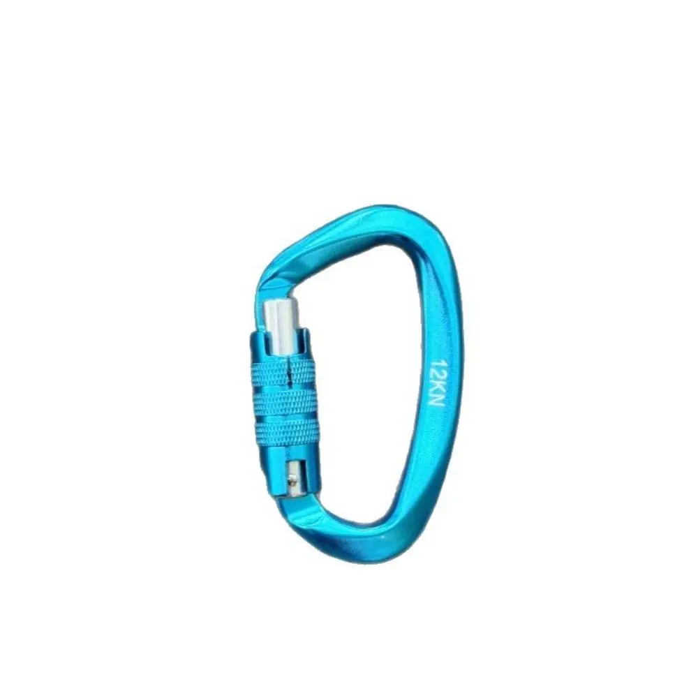 12KN Professional Safety Carabiner 6 Colors Mountaineering Protective Equipment Aluminum Climbing Buckle 48*80mm