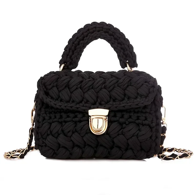 Messenger Bag DIY Knitted Handbag Wallet Fashion Rope Woven Ladies Handbag Designer Casual Chain Shoulder Bag