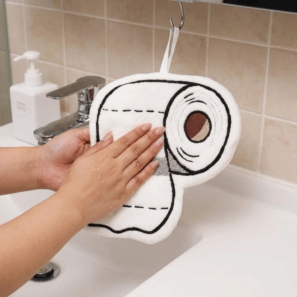 Creative Super Absorbent Roll Paper Hand Towel Soft Funny Hanging Cleaning Cloth Thickened Handkerchief Kitchen