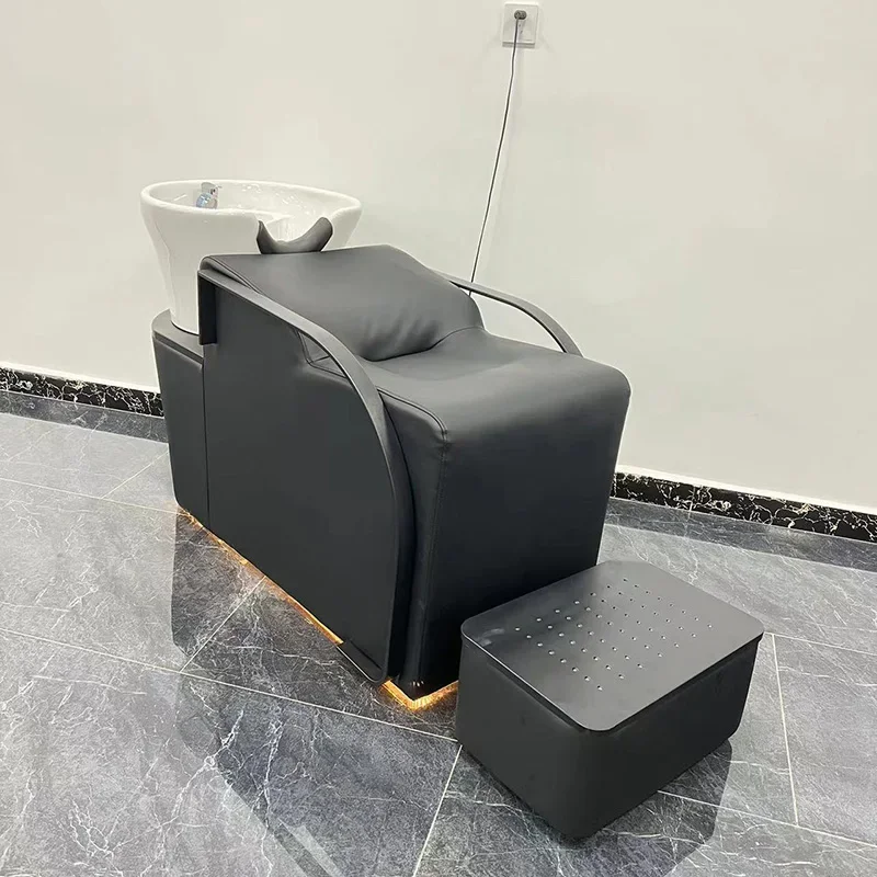 Hair Basin Bed Shaving Chairs Aesthetics Spa Washbasin Water Circulation Beauty Salon Hydraulic Shampoo Chair Stylist Treatment