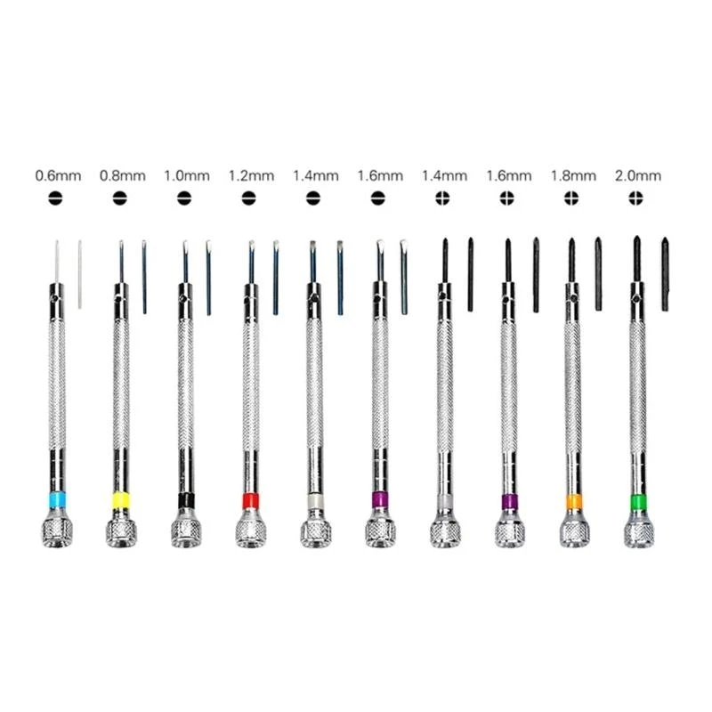 

581C 10Pieces Jewelry Screwdriver Set Screwdrivers for Watch Repair Eyeglasses Repair