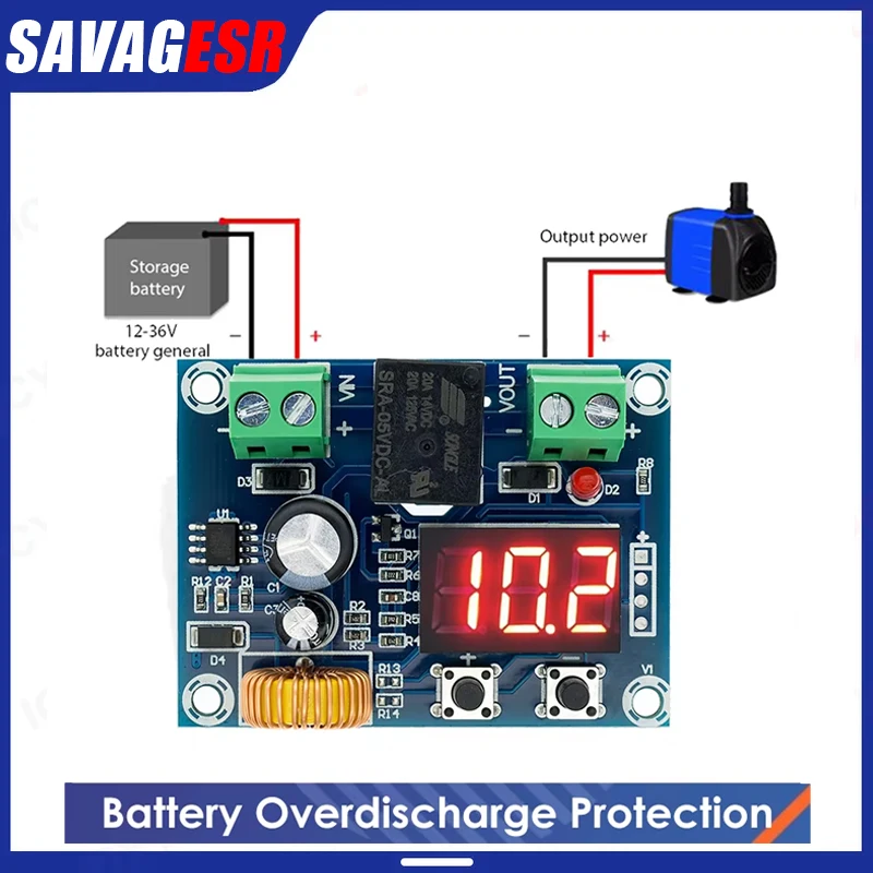 XH-M609 DC 12V-36V Charger Module Voltage OverDischarge Battery Protection Precise Undervoltage Protection Module Board