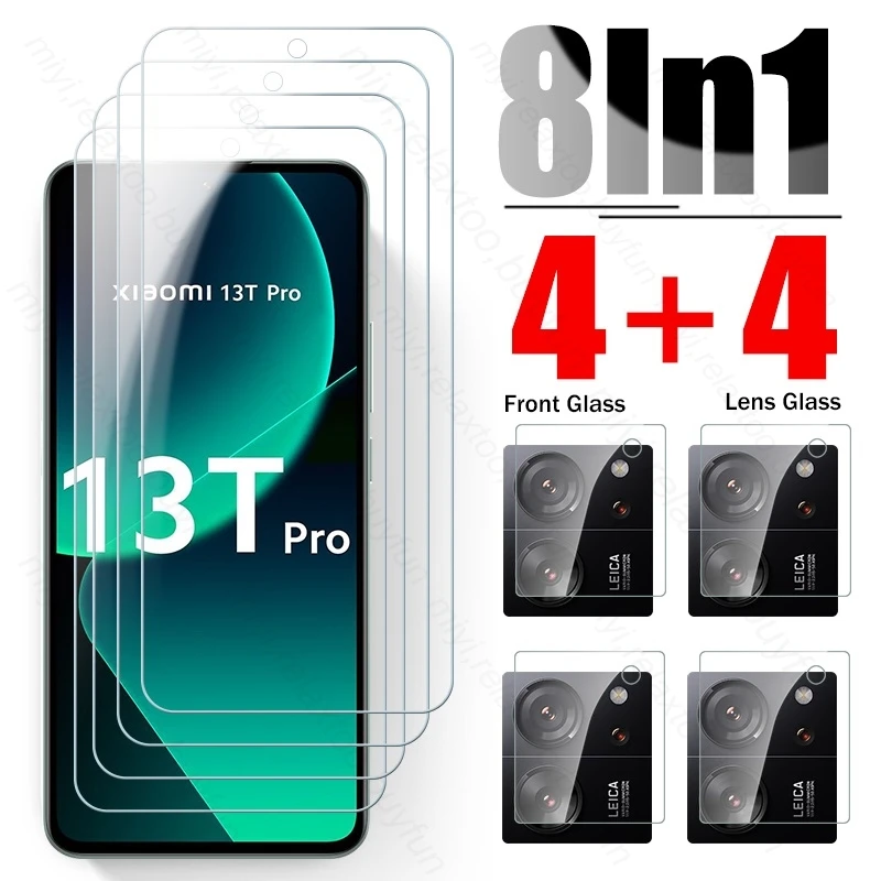 8 In 1 Camera Protective Glass For Xiaomi 13T Pro 5G Screen Protector Tempered Glass Film Xiami Xaomi Xiomi Mi13T Mi 13 T Pro 5G