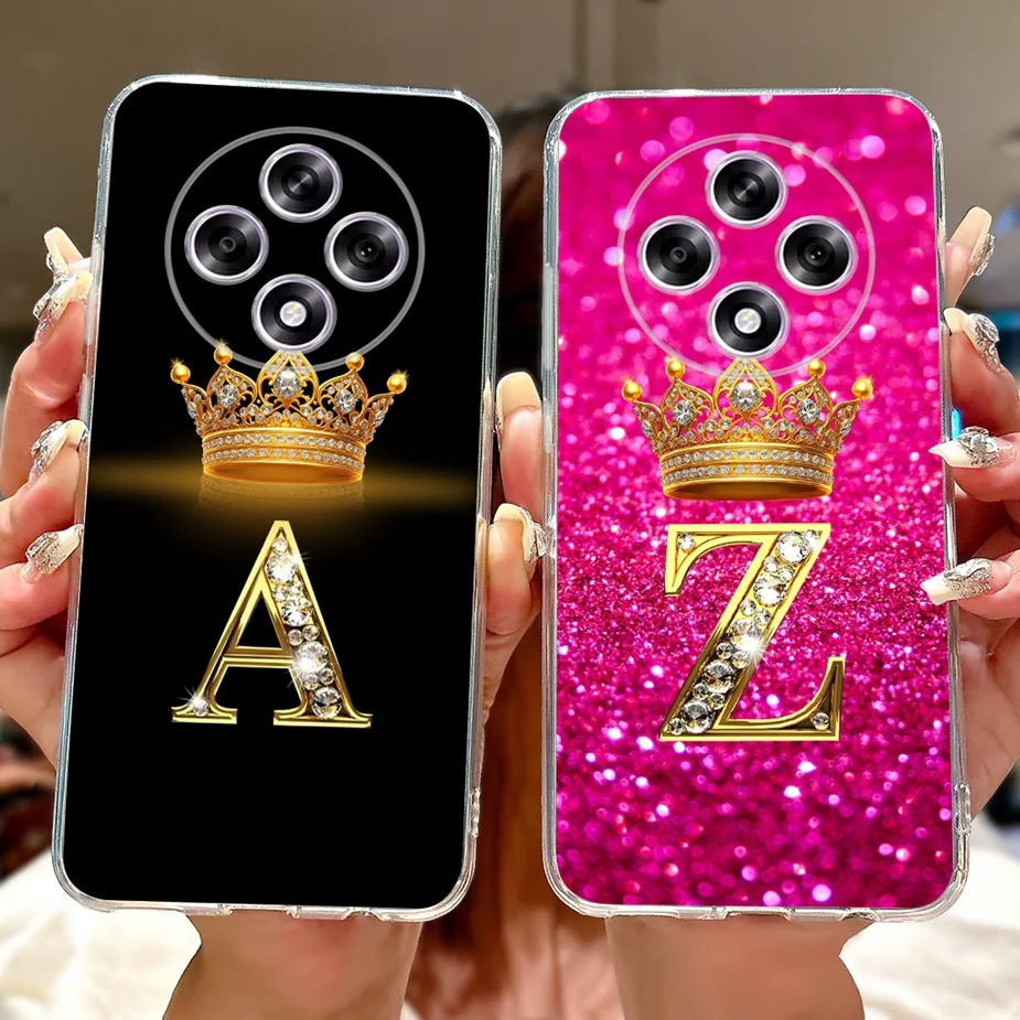 For Oppo A3 4G Case CPH2669 New Crown Letters Cover Soft Silicone Phone Case For Oppo A3x A 3 OppoA3 OppoA3x 4G Back Cover Shell