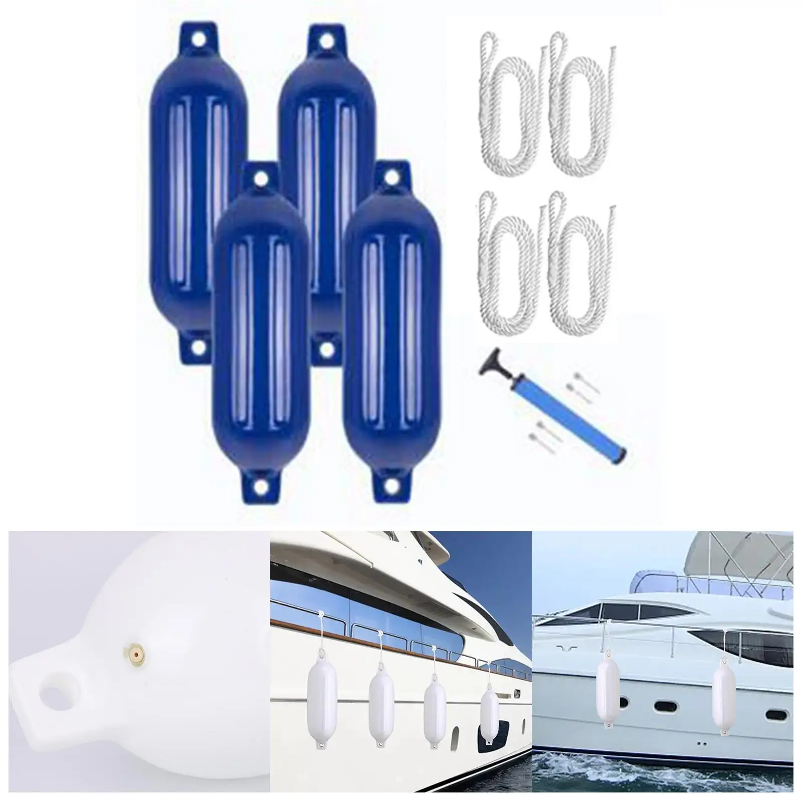 

4Pcs Boat Fenders Inflatable Boat Fenders Accessories Use to Bass Boats Sport