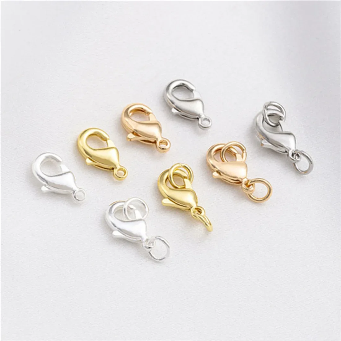 High-quality 14K Gold-plated Accessories Lobster Clasp Bracelet Necklace Connected Spring Clasp Diy Handmade Jewelry Materials