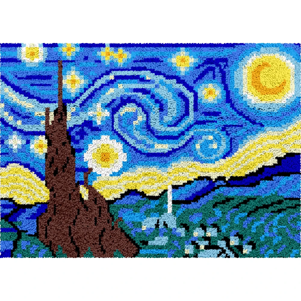 

Latch hook rug kits DIY carpet Cross stitch embroidery kit cartoon with Pre-Printed Pattern