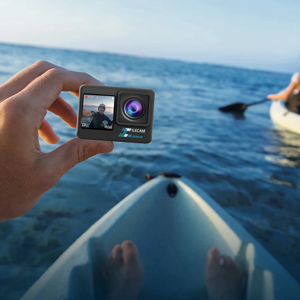 كاميرا رياضية خارجية UHD ، كاميرا تسجيل فيديو للدراجات ، كاميرا فيديو مضادة للاهتزاز ، مقاومة للماء 30 متر ، P ، 30FPS ، شاشة IPS ، 4K #3