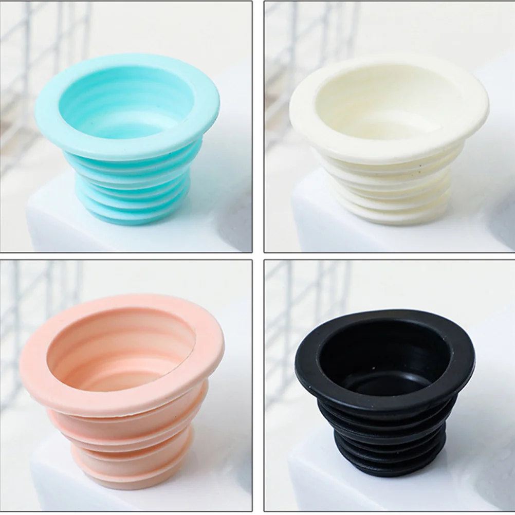 

12pcs Pipe Sealing Ring Telescopic Silicone Sink Cover For Kitchen Bathroom Drain Strainer Plug Utility Sink Accessories