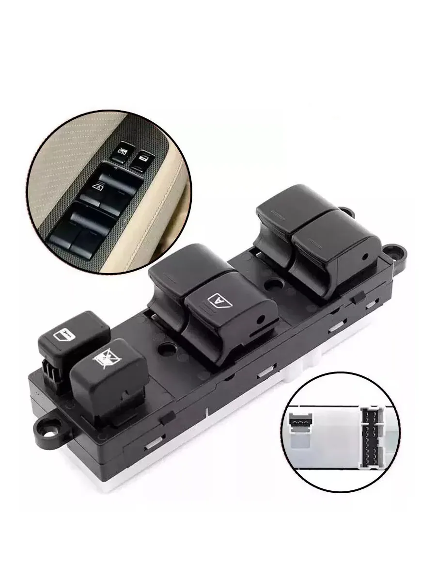 

Power Window Switch For 2007-2009 Nissan Versa Front Driver Side Black 25401-ED500 DWS363 25401ED500