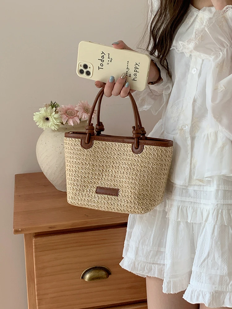 

2025 New Straw Woven Bag Beach Vacation Beach Bag Fashion and Leisure Woven Women's Bag, Crossbody Bag, Shoulder Bag, Handbag
