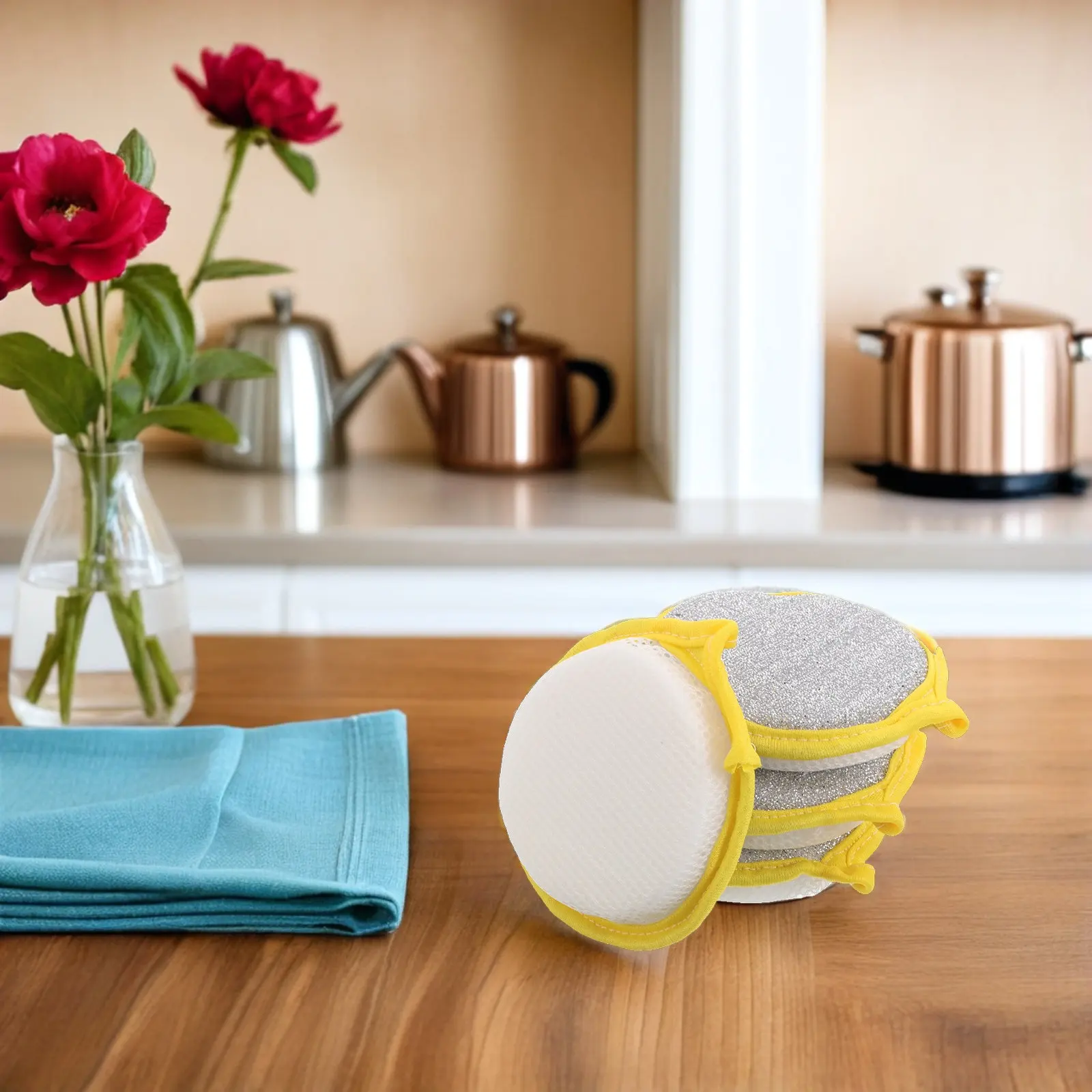 

50Pcs Dual-Sided Dishwashing Sponges Soft Scrub Pads Kitchen Cleaning Tools for Dishes Pots Pans Oil Removing Reusable Household