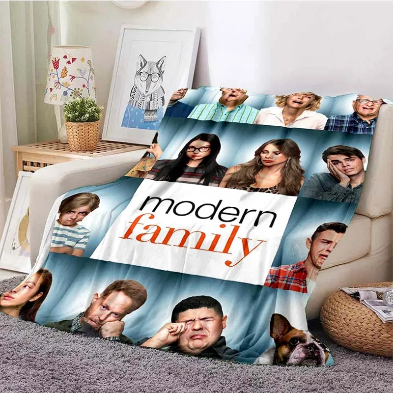 Modern Family Sitcom TV Show Series Blanket Sofa Cover Soft Hairy Blanket Flannel Fluffy Comfortable Home Travel Throw Blanket