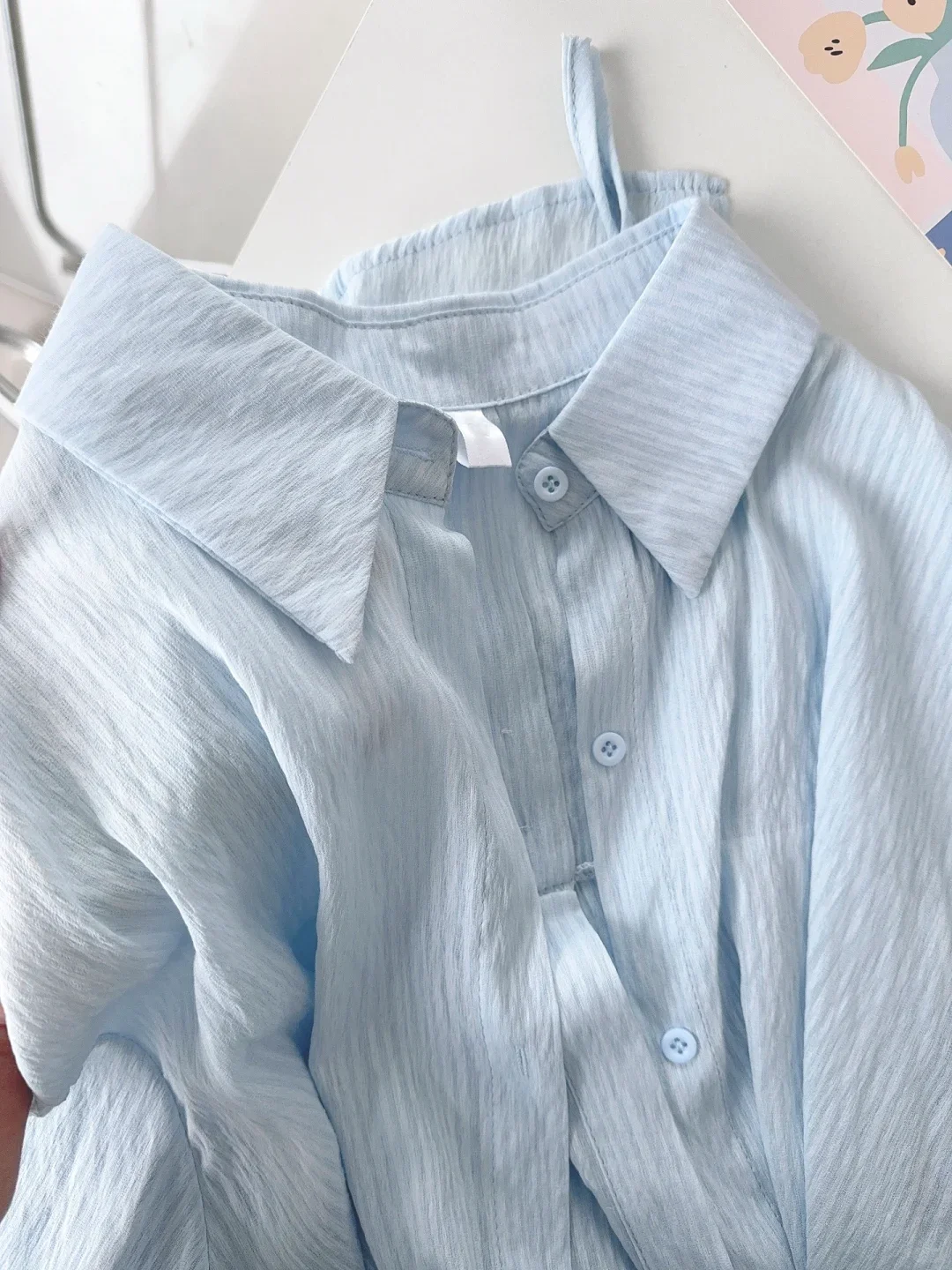 Coreano Sle Blu Protezione solare irt Canotta estiva da donna a righe lavorate a maglia Slim Fit Canotta Set in due pezzi Capispalla a strati