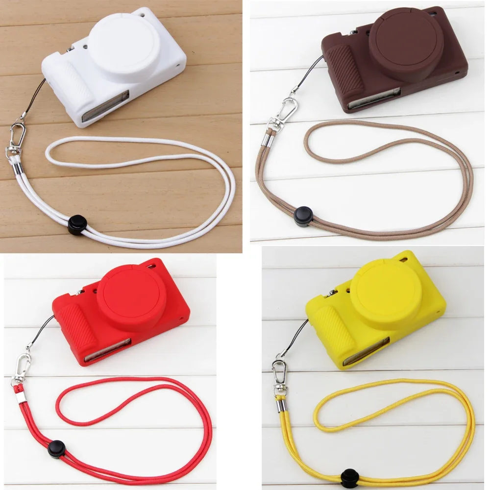 

For SONY ZV-1 zv1 Silicone soft shell Portable Neck hanging Prevent scratches Anti-fall cute Vlog camera bag Camera soft case