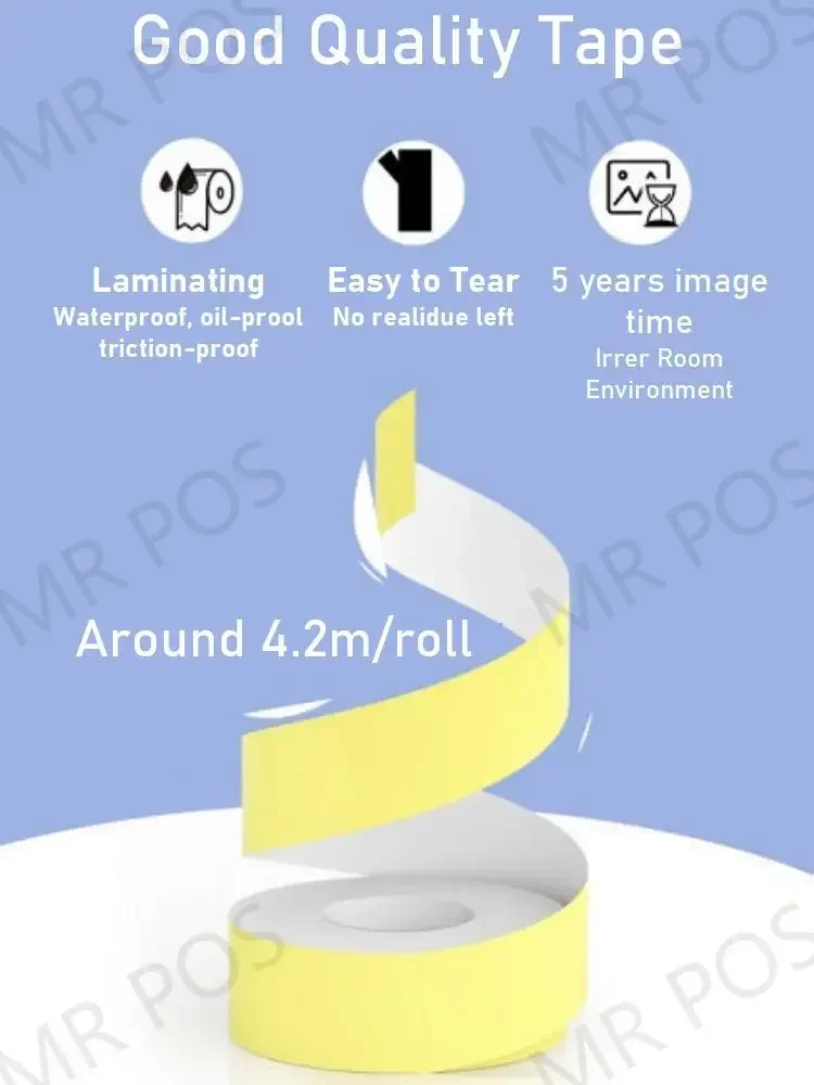 PeriPage L1/L1 Plus Label Tape Official PeriPage Consumables Anti-Water Anti-Oil Anti-Scrape Image Can Last 10 Years