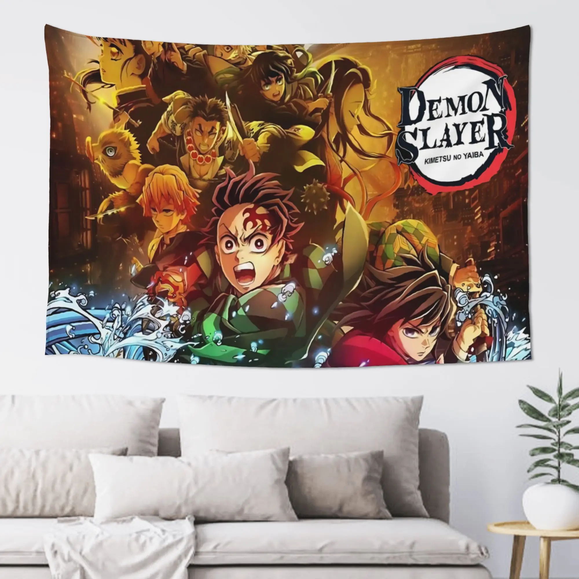 Cutecore Demon Slayer Tapestry Bedroom Decoration  Wall Hanging Blanket Tapestry Cool Stuff For Room