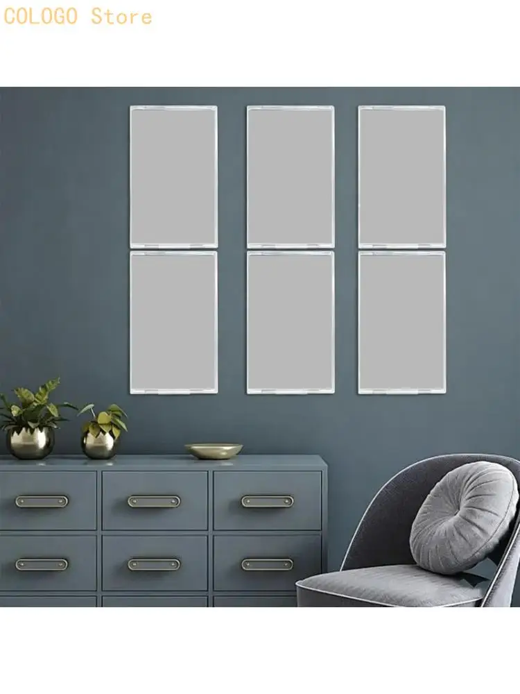 Clear Wall Display Holder for Books and Magazines, Acrylic Rack with Polished Edges for Bedroom and Study Storage D0LD