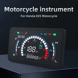 2023 New Motorcycle Digital Speedometer For Honda EX5 Dream/EX5 Ipowed Motobike Dashboard Fuel Level Gauge Voltage RPM Speed