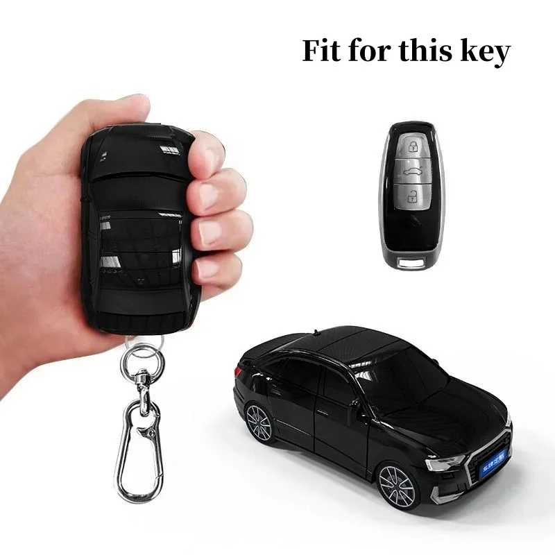 For Audi A6 Key Cover Car Model Key Protective Case Creative Personalized Gift Car Key Pack Buckle Accessories Key Cover