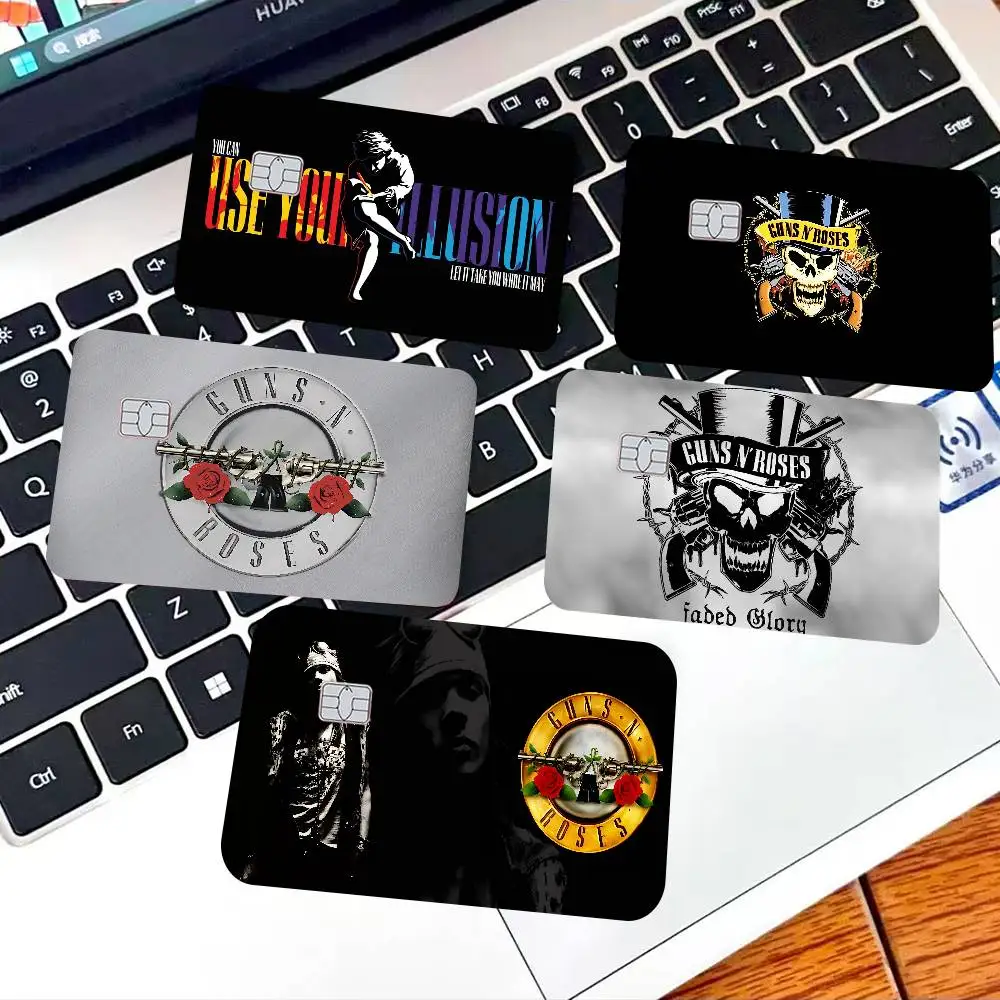 Rock Band G-Guns N R-Roses Game Anime Sticker Film Skin Cover Case For Small Large No Chip Debit Credit Card Front Side