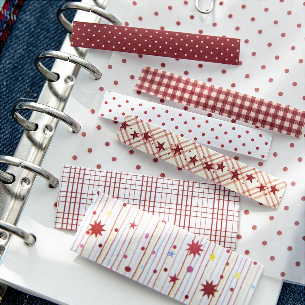 Picture 4: Index stickers for polka dot striped elements, basic accounting materials, office study notes, comments, and notes