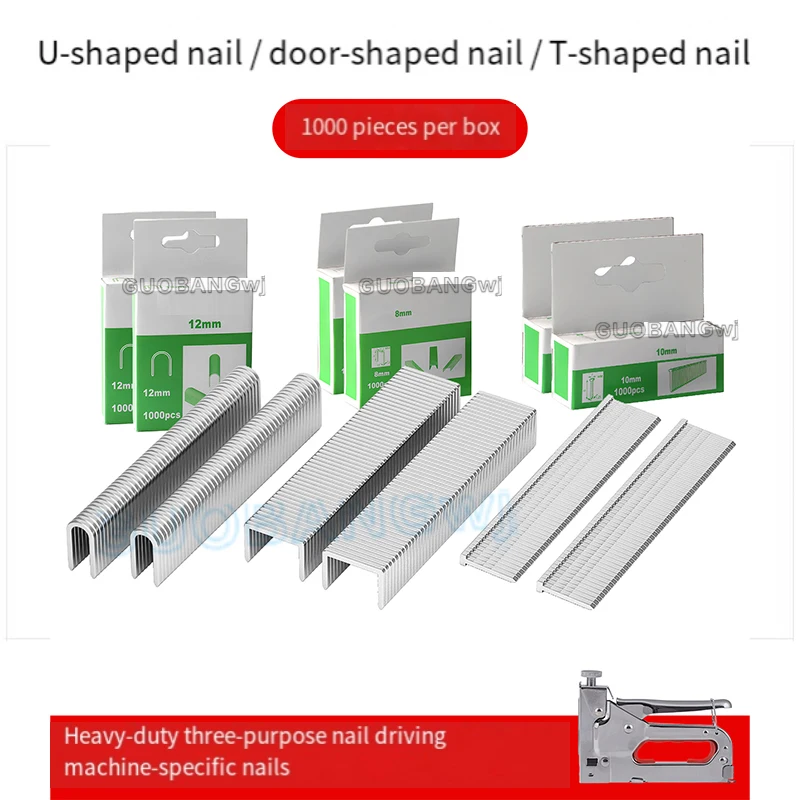 

Multi-function Steel Nail Gun - Professional Stapler for F30 Straight/U-shaped/Door Nails-Heavy-duty&Labor-saving Carpentry Tool