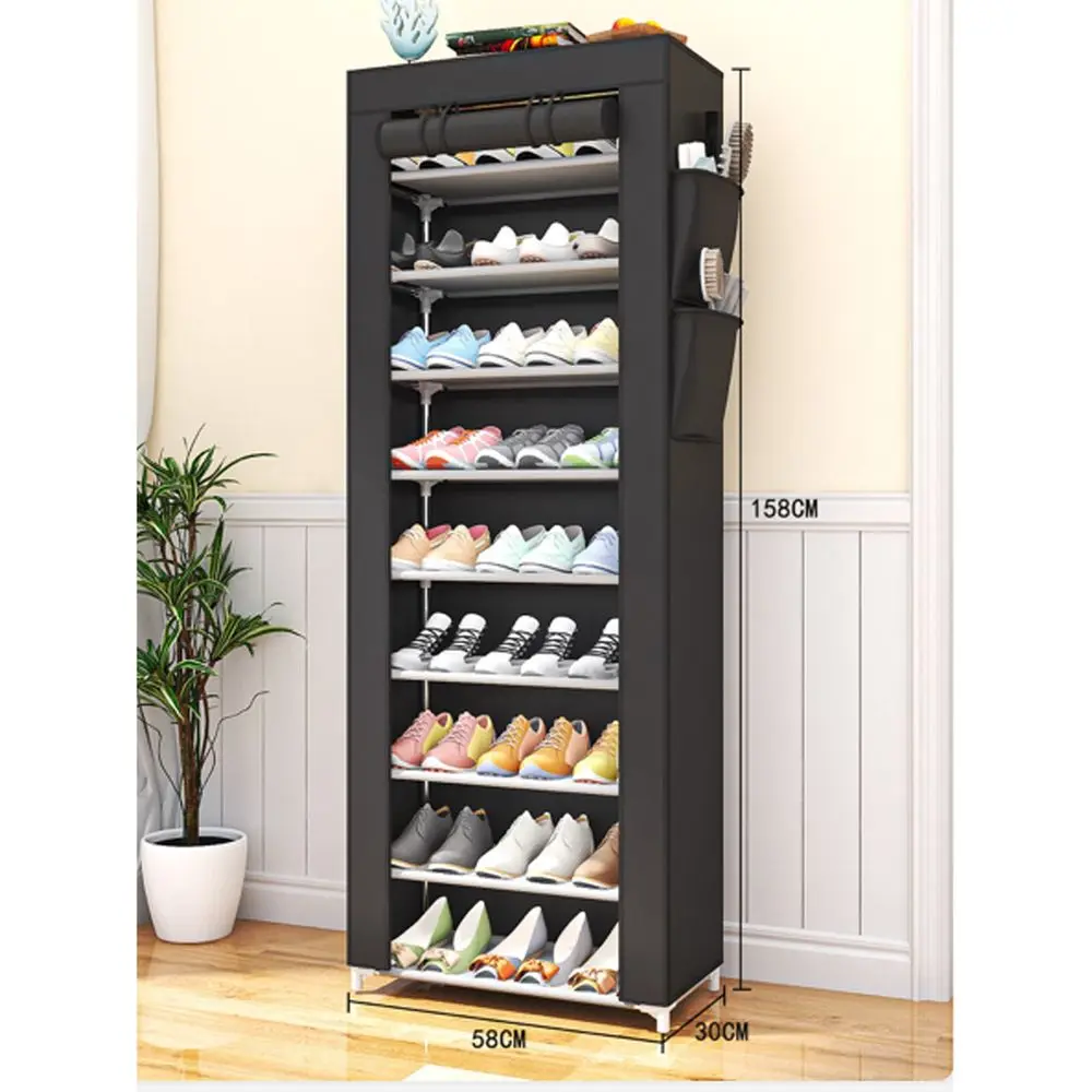 

Tiers Shoe Rack Practical Shoe Cabinet Home Dorm Room Balcony Assembly Storage Shelf Hanger Shoecase Storage Organizer