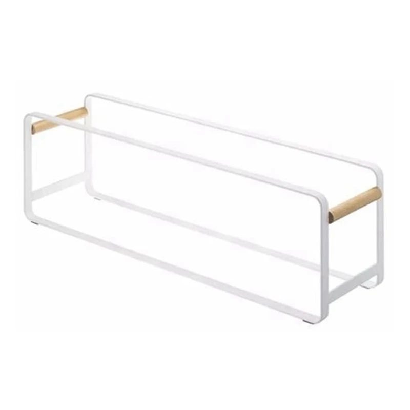 

J1UL1N Shoe Rack 2-Tier Shoe Rack Small Stackable Shoe Rack Wood Shoe Shelf for Closets 20.8X5.5X6.4In Shoe Shelf