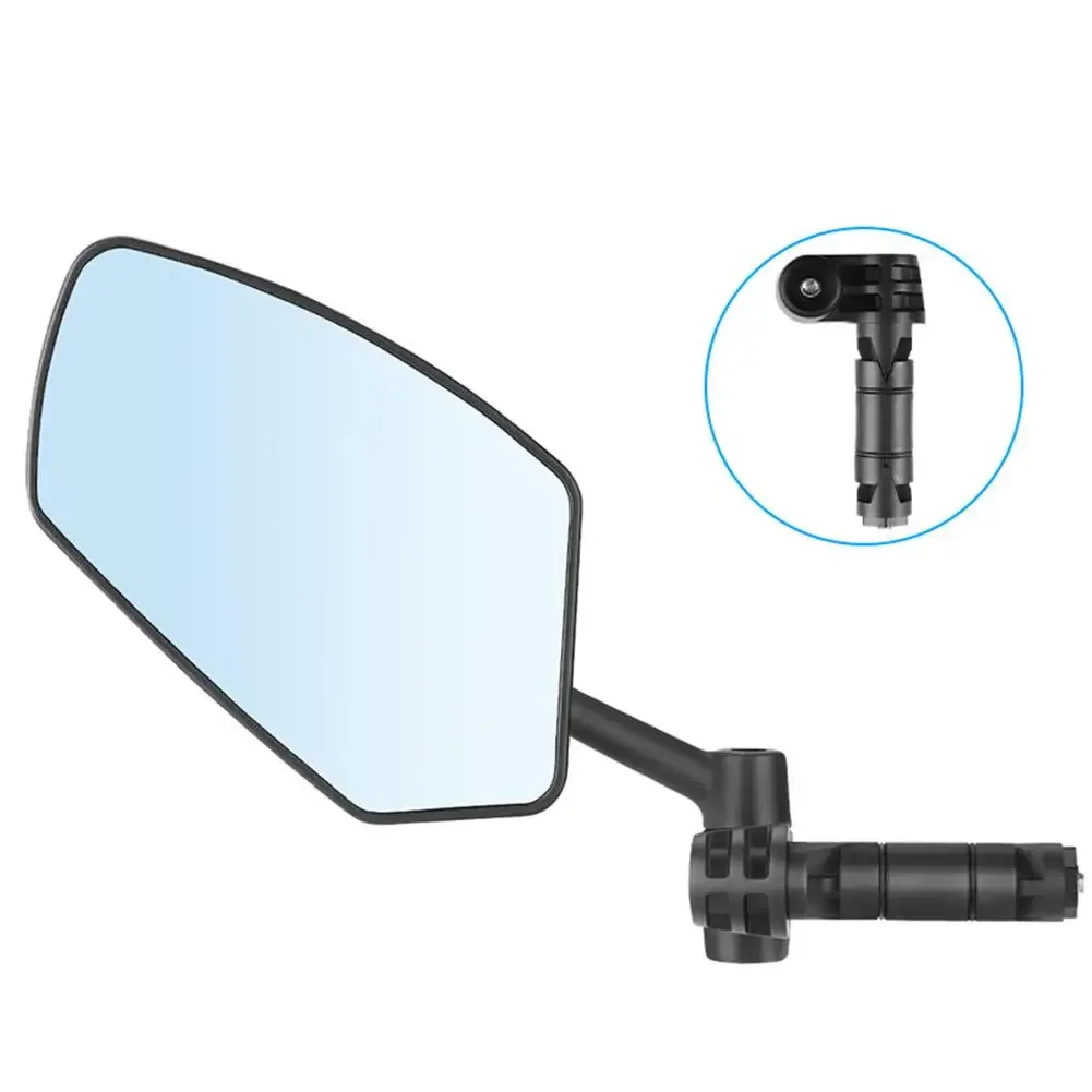 1-2Pcs Bicycle Rearview Mirror Wide Range Back Sight Rear Mirror 360° Adjustable Handlebar End Mount Clear Mirror Cycling Parts