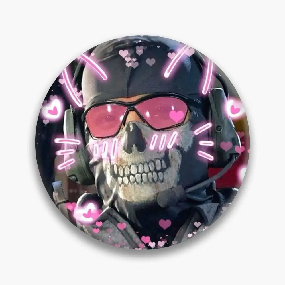 28 шт. аниме Call of Duty Konig Ghost, милый значок, куртка, джинсы, булавка с лацканами, коллекция, подарок на Хэллоуин, аксессуары, брошь, орнамент