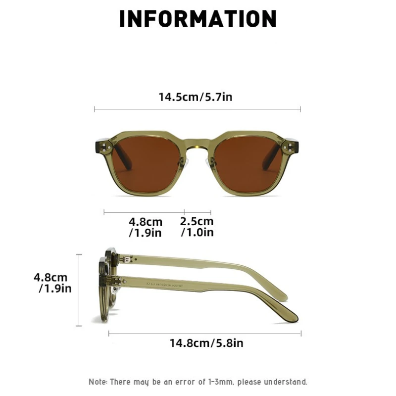 Niche TR90 Polarized Sunglasses Men's and Women's Outdoor Street Photography with Concave Shapes Advanced UV Resistant Glasses