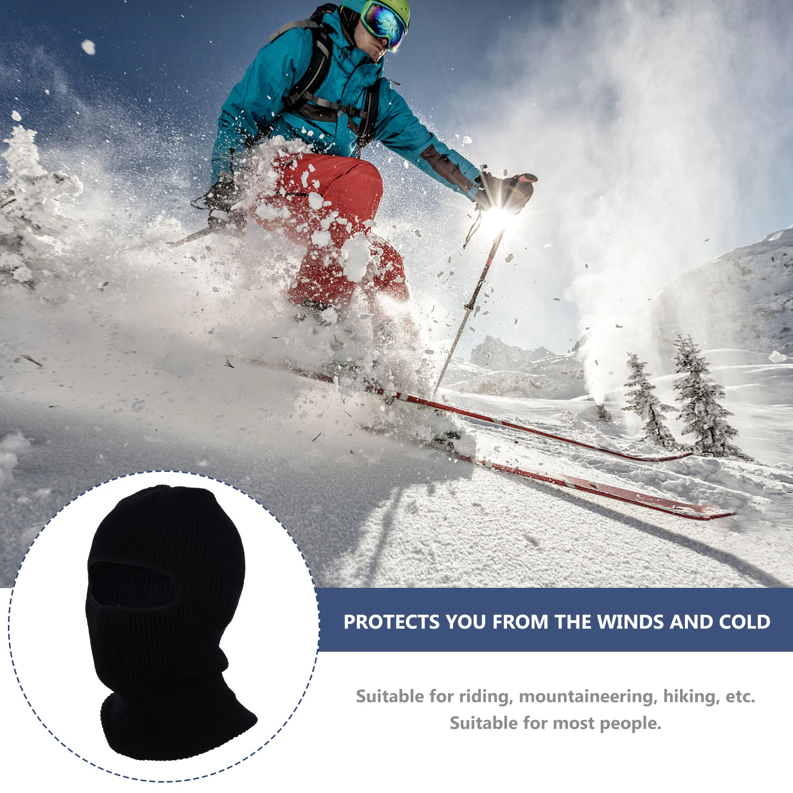 

1pc Warm Balaclava For Winter Riding Skiing Hiking Cold Proof Face Neck Protection Outdoor Mask Multi Use Headgear