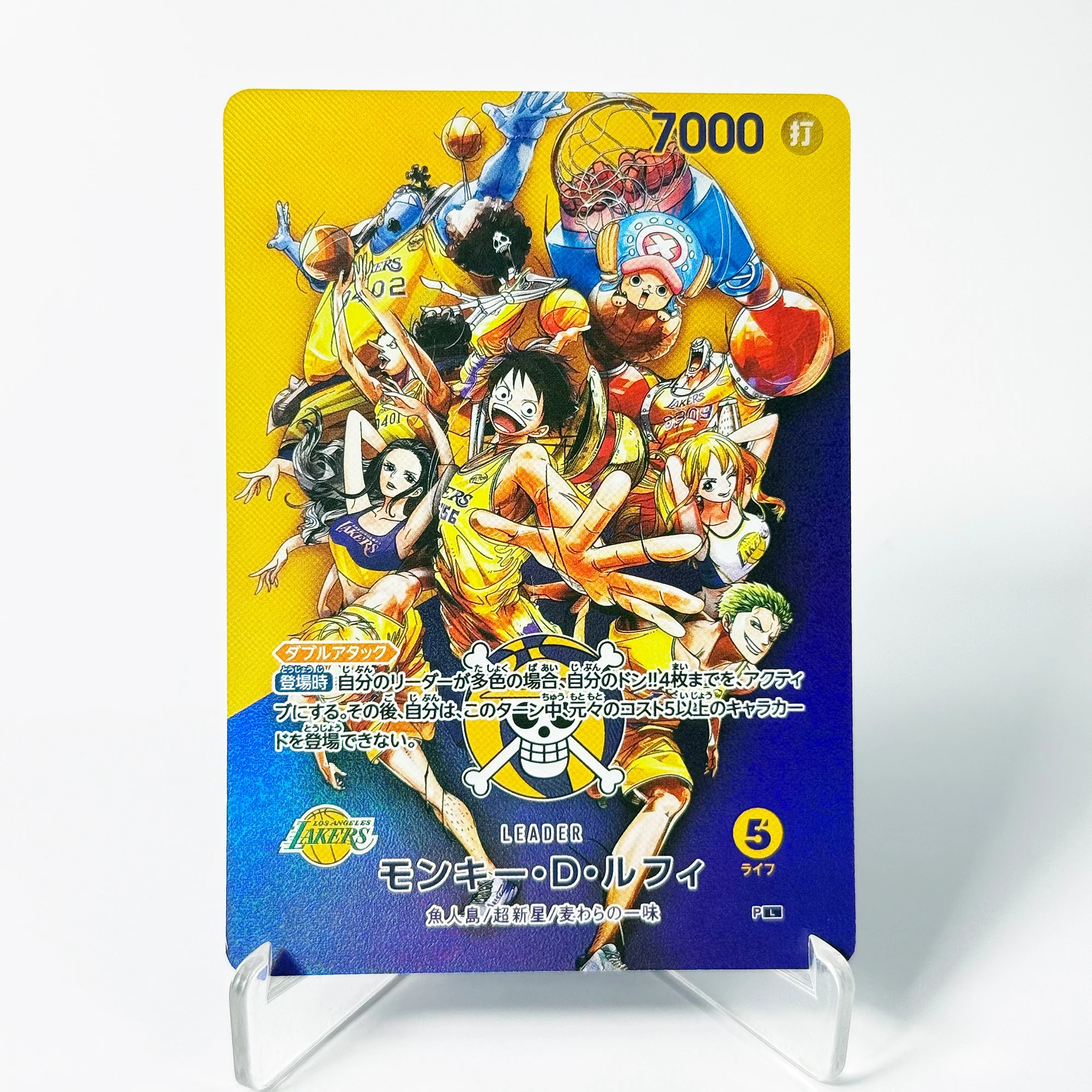 LAKERS x ONE PIECE ドン ゲームカード10セット ホロ加工 One Piece X Lakers Game Night Custom Card Basketball The Monkey.d