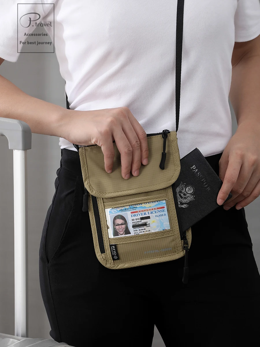 

Portable Ne Strap Passport Holder Multi-Function Card Case Document Organizer for International Travel Protection Cover