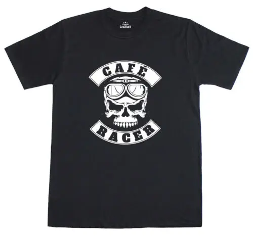 Café Racer Camiseta Hombre Estilo Motero Biker Ocupado Abeja y La As Estampado