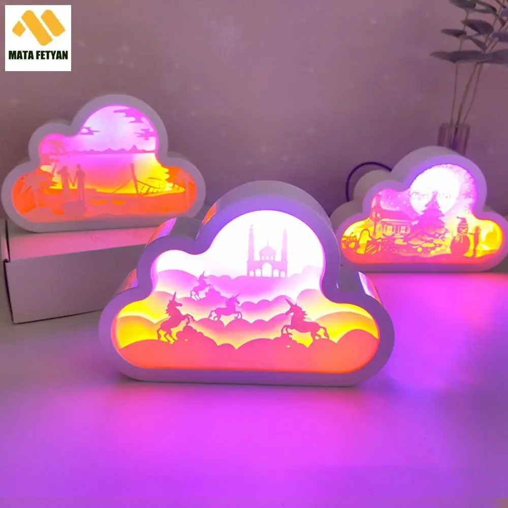 Schattige Wolk Vorm Warme Kleurrijke Slaapkamer Tafellamp Creatieve 3d Laag Vermogen Decoratieve Nachtverlichting