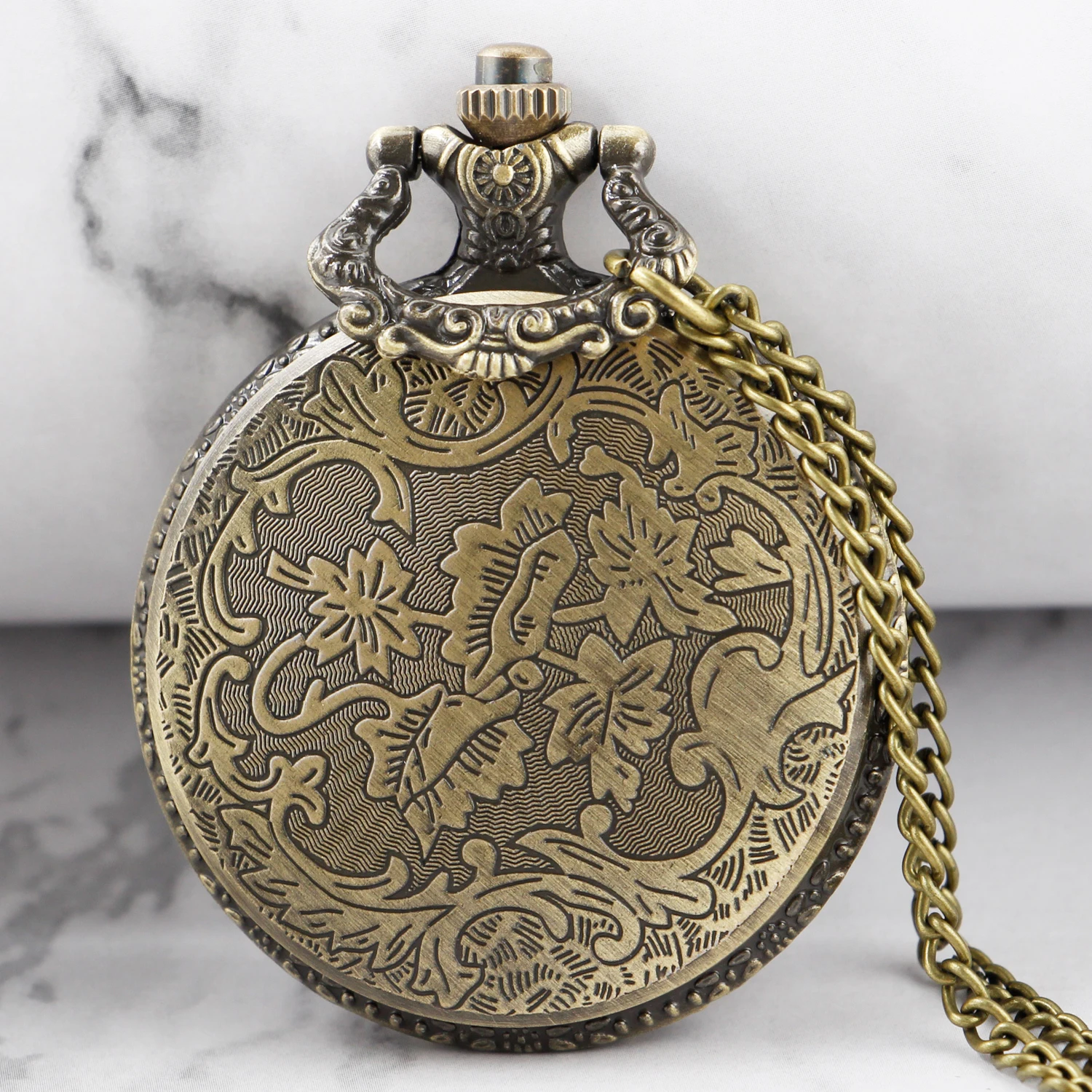 Chinese Style Dragon Antique Quartz Pocket Watch Men's High-Quality Necklace Timing Pendant Women's Jewelry Accessories Gifts