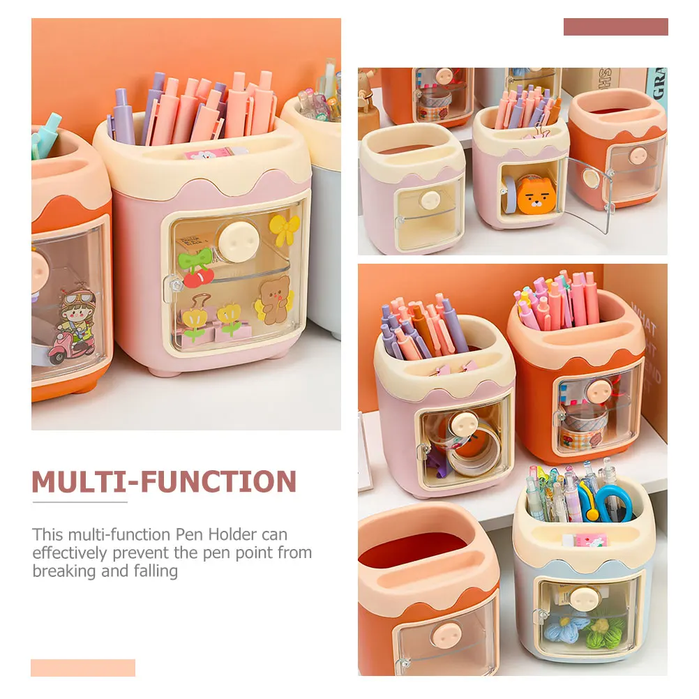 

3Pcs Piggy Pen Holder Premium Multi-Function Organizer with Ample Space for Makeup Nail Pens Office School Home Decorative