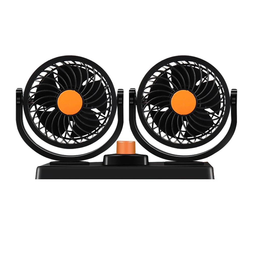

Cooling Interior Electric Fan Dual Head Car inside The Small Plastic Dashboard Travel